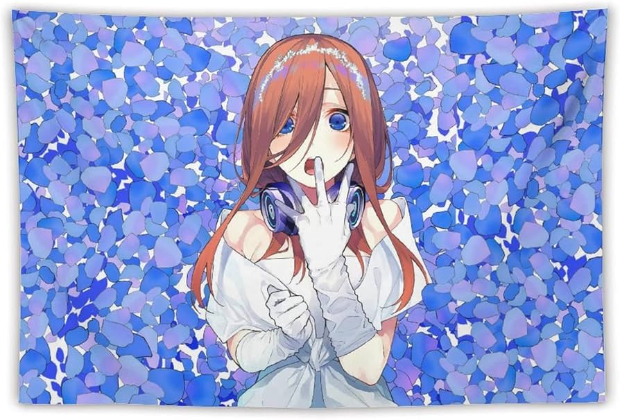 Amazon.co.jp: 五等分の花嫁 中野三玖 タペストリー 写真の背景ライブ
