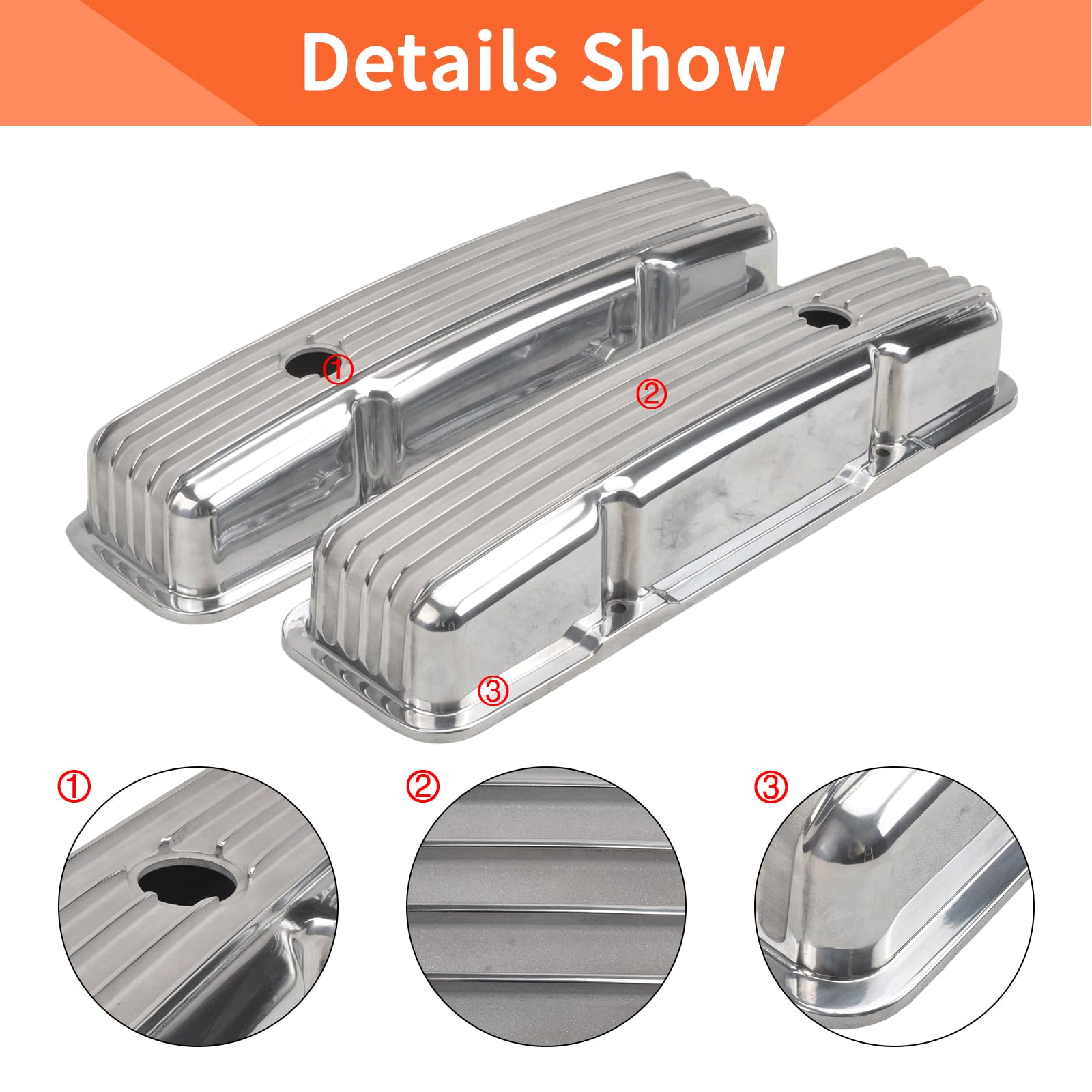 Amazon | TBAPFS アルミバルブカバー 穴付き レトロ フィン付き 光沢