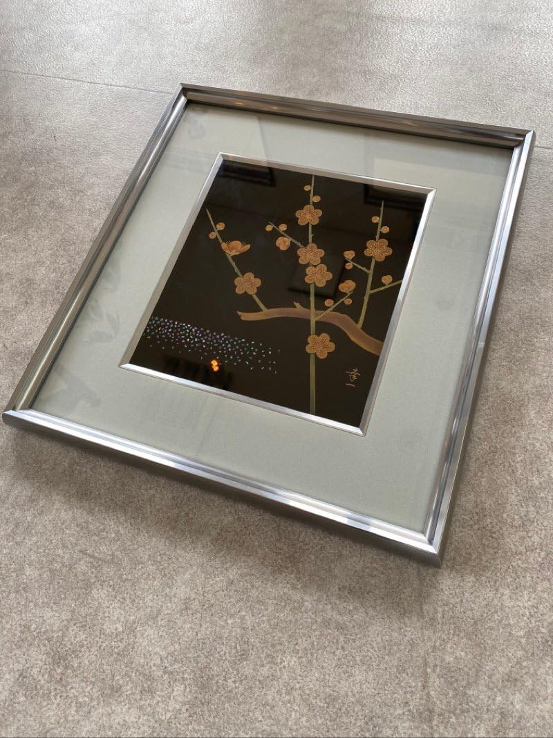 Amazon.co.jp: 石川伝統工芸 輪島塗 佐藤幸一 梅 漆芸額 螺鈿細工