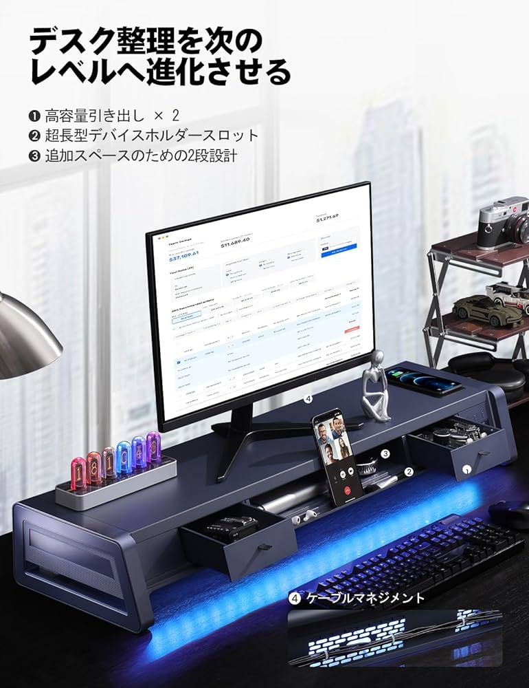 Amazon.co.jp: VAYDEER 金属製デュアルモニタースタンド スマホ専用