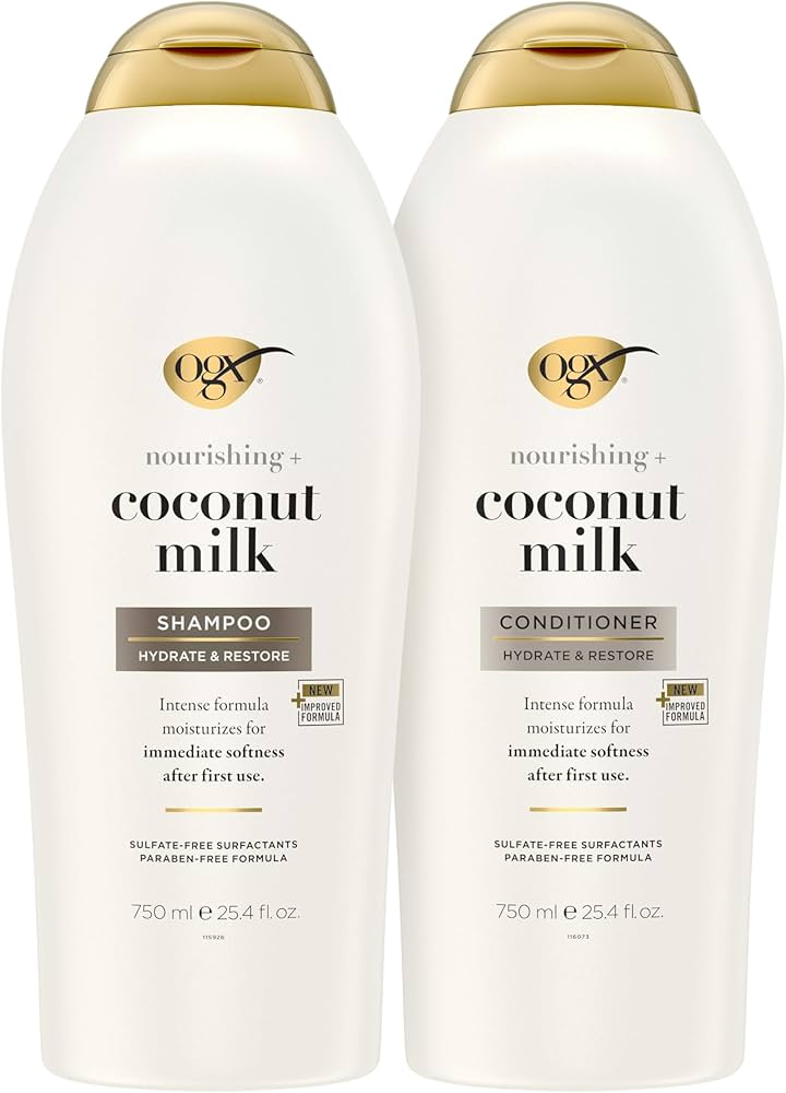 Amazon.com : OGX Shampoo and Conditioner Set, Nourishing + Coconut