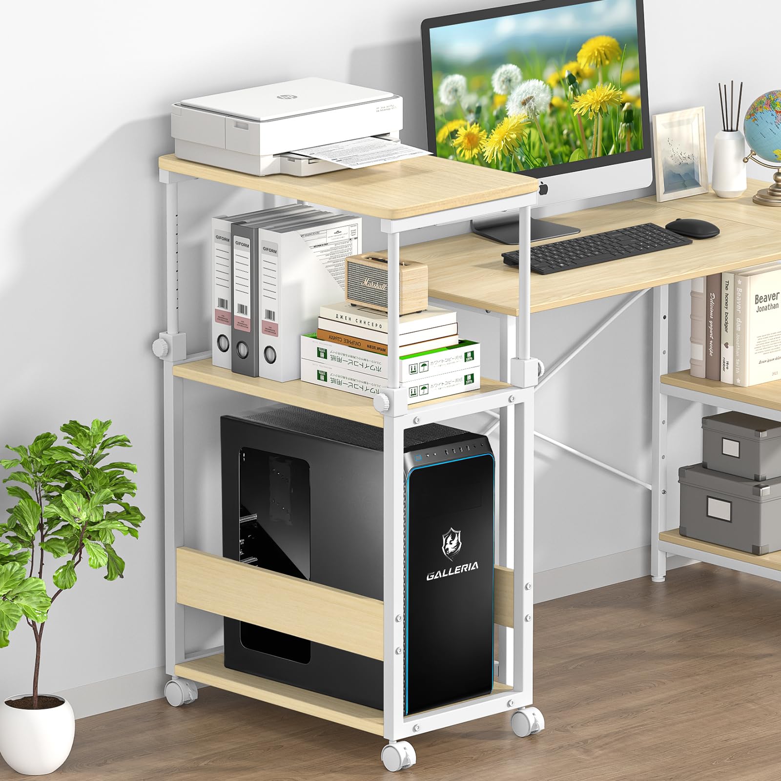 Amazon | DAIWIN パソコンワゴン pcラック 昇降式 幅35×奥行60×高さ67