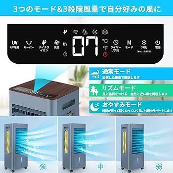 Amazon.co.jp: 【2025 新登場】冷風機 冷風扇 冷風扇風機【3方向で吸水