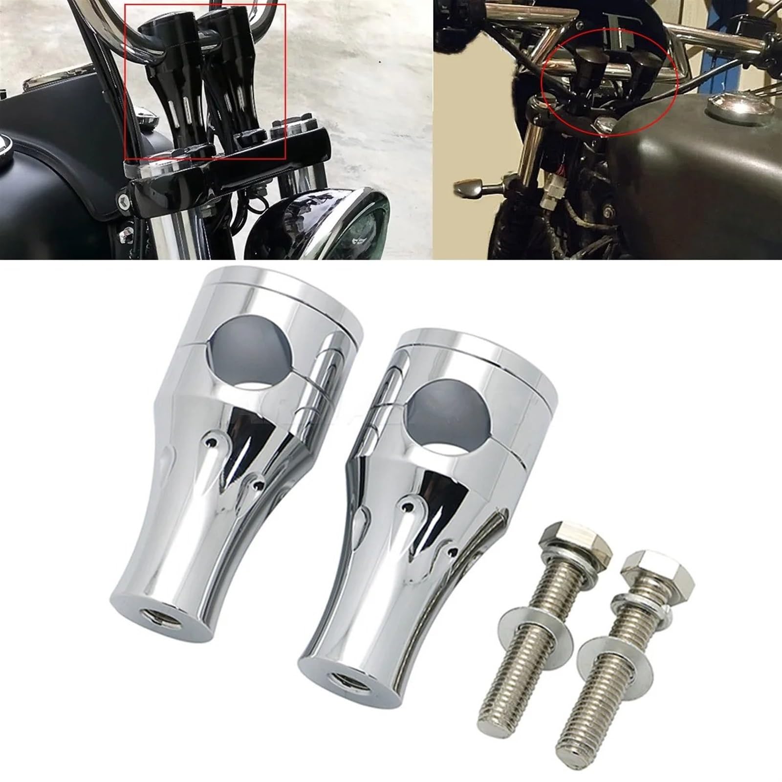 Amazon | オートバイハンドルバーライザー カワサキ用 バルカン400 800