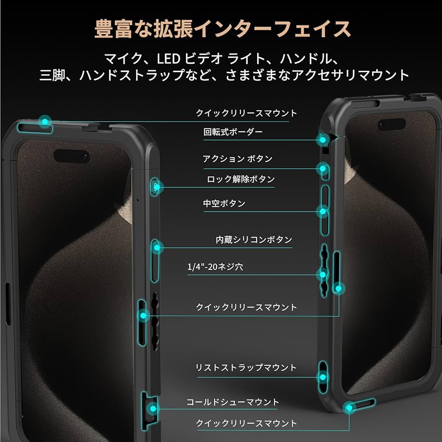Amazon.co.jp: SmallRig スマホケージ iPhone対応 15 Pro Max専用 67mm