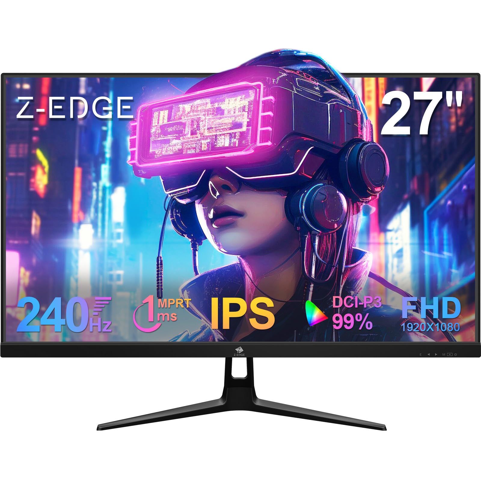 Amazon.com: Z-Edge 27 inch Gaming Monitor, FHD 1080P 240Hz, Ultra
