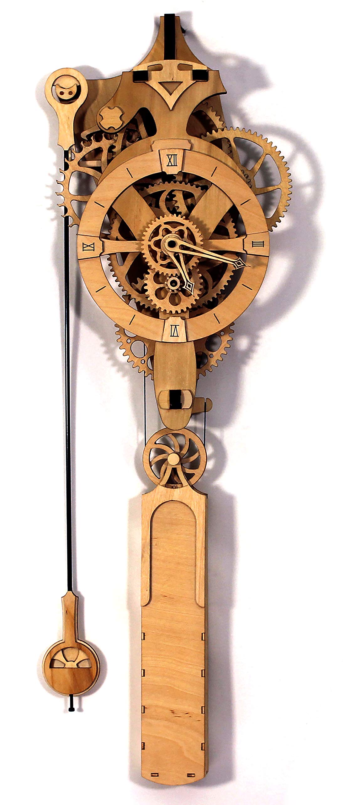 ABONG David Wooden Gear Wall Clock Kit - DIY 3D Clock Puzzle Model