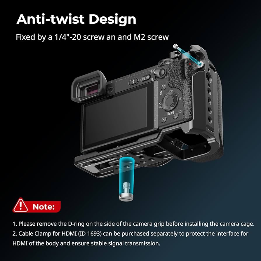 Amazon.com : SmallRig Cage with Silicone Handgrip & Cold Shoe for