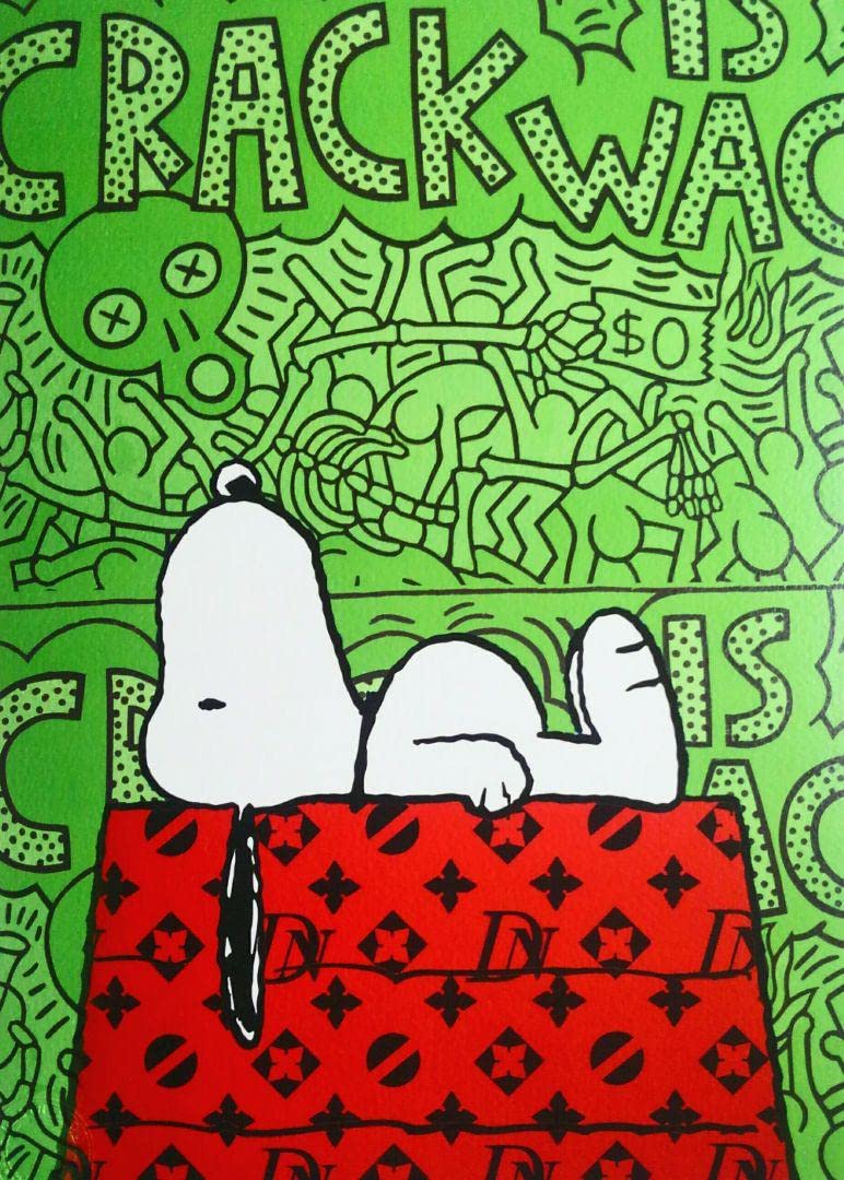 Amazon.co.jp: Death Nyc スヌーピー キース ヘリング アートポスター