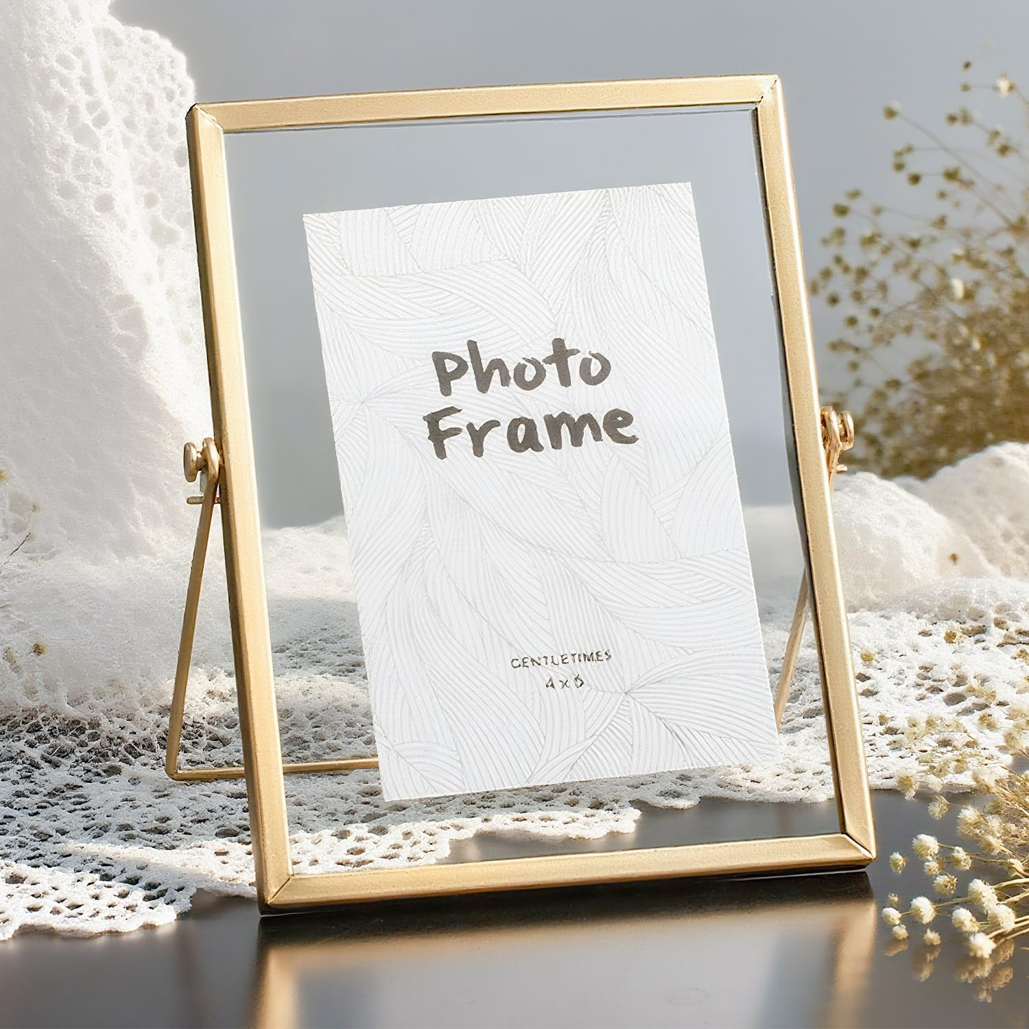 Amazon.co.jp: aleawol フォトフレーム 2L判 透明 ガラス 写真立て