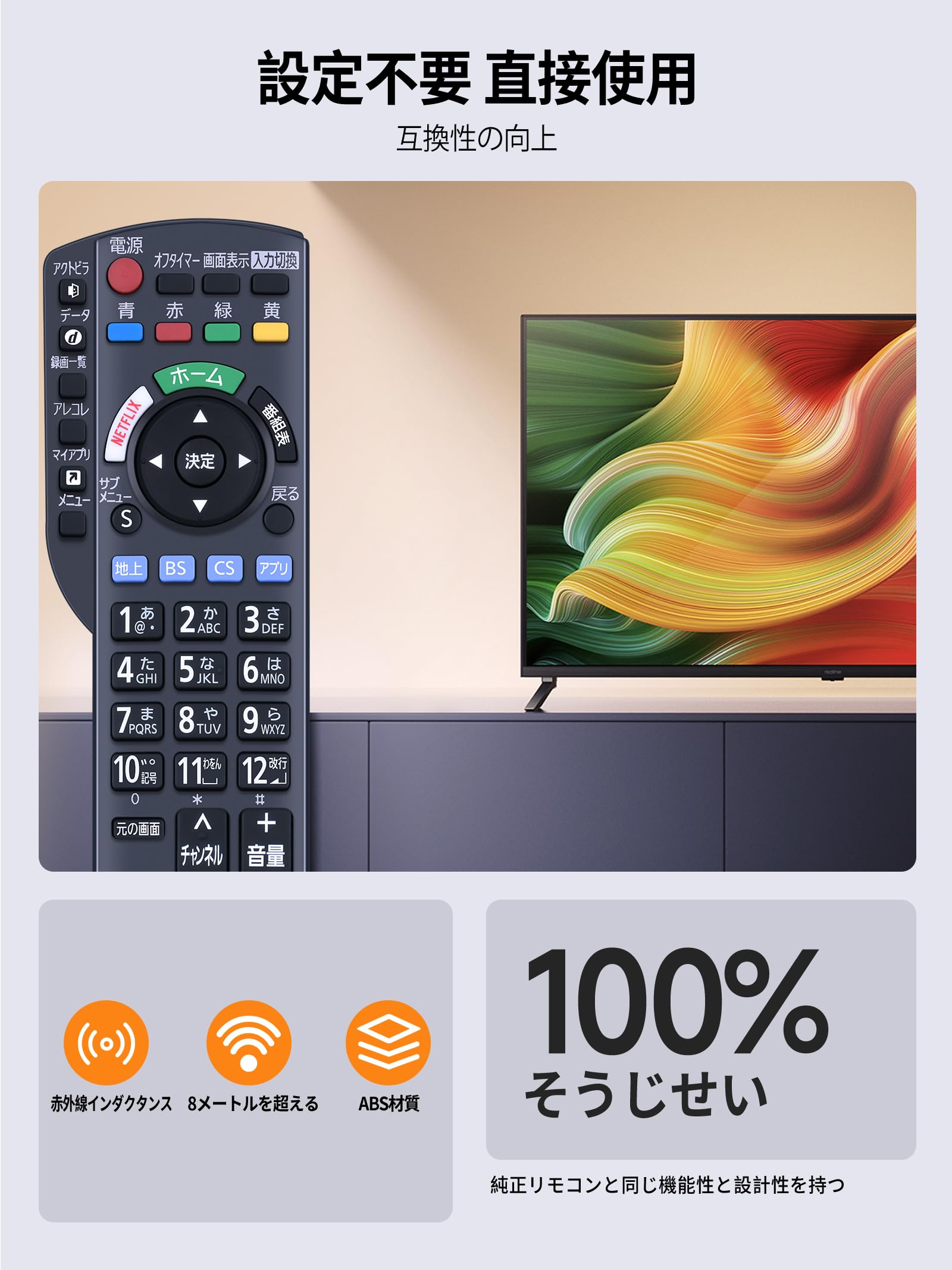 Amazon | テレビリモコン N2QAYB001110 for パナソニックテレビ