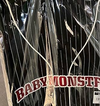 Amazon.co.jp: BABYMONSTER ベビモン サイズ ベースボール シャツ 黒