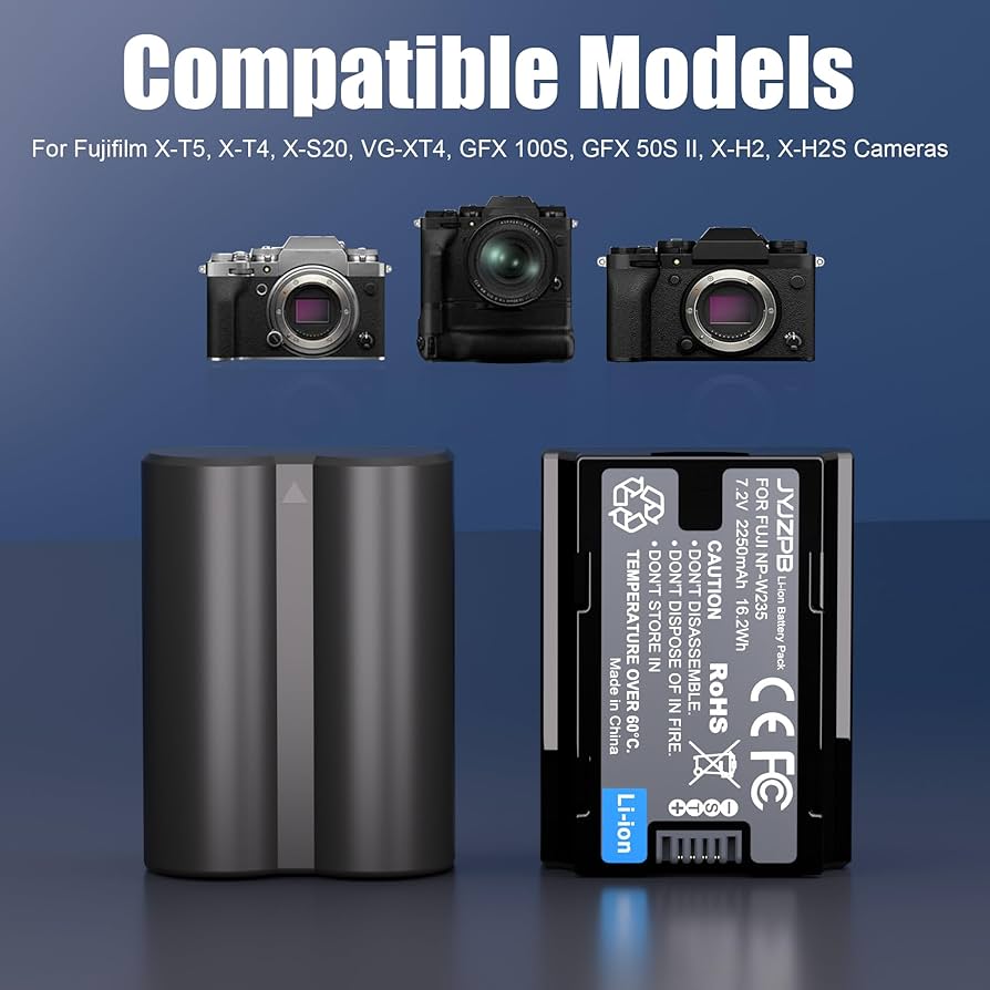 Amazon.com : JYJZPB NP-W235 Battery Fit for Fujifilm XT4, X-T5, NP
