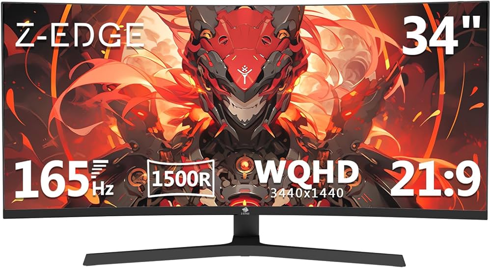 Amazon.co.jp: Z Z-Edge 湾曲ゲーミングモニター 165Hz ウルトラワイド