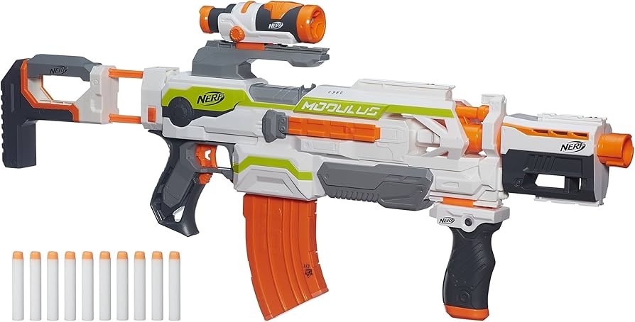 Amazon.com: NERF Modulus ECS Motorized Blaster, Removable Scope