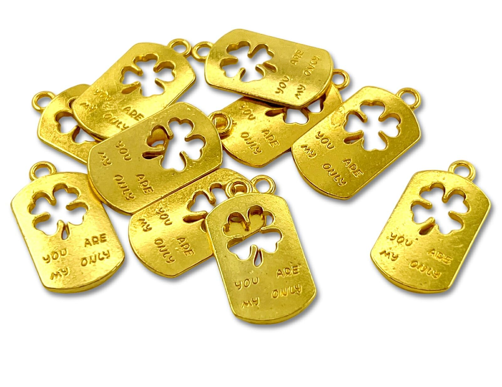 Amazon | 金属チャーム クローバー F 20個入 四つ葉 幸運 開運