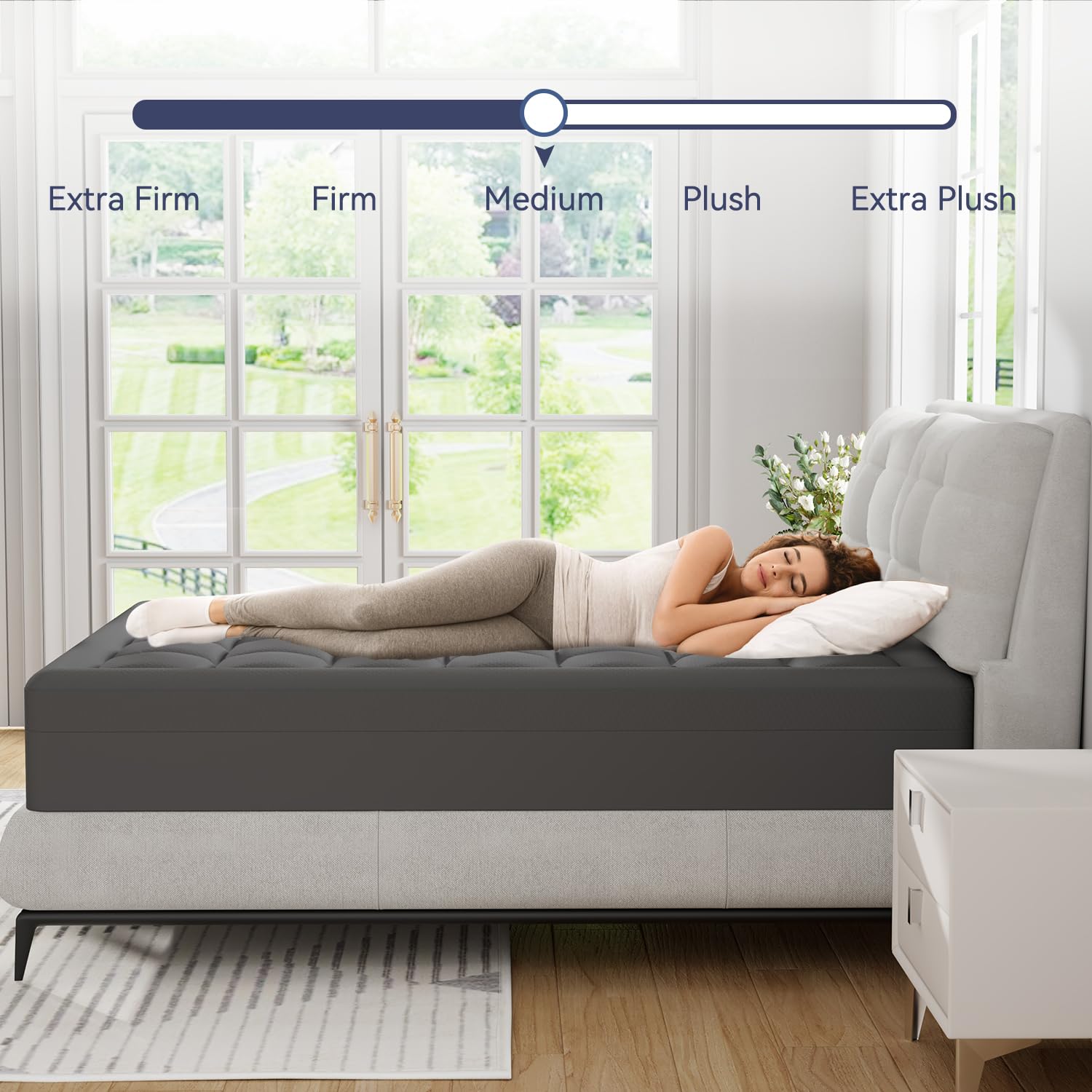 Amazon.com: ELEMUSE Dual Layer 3 Inch Memory Foam Mattress Topper