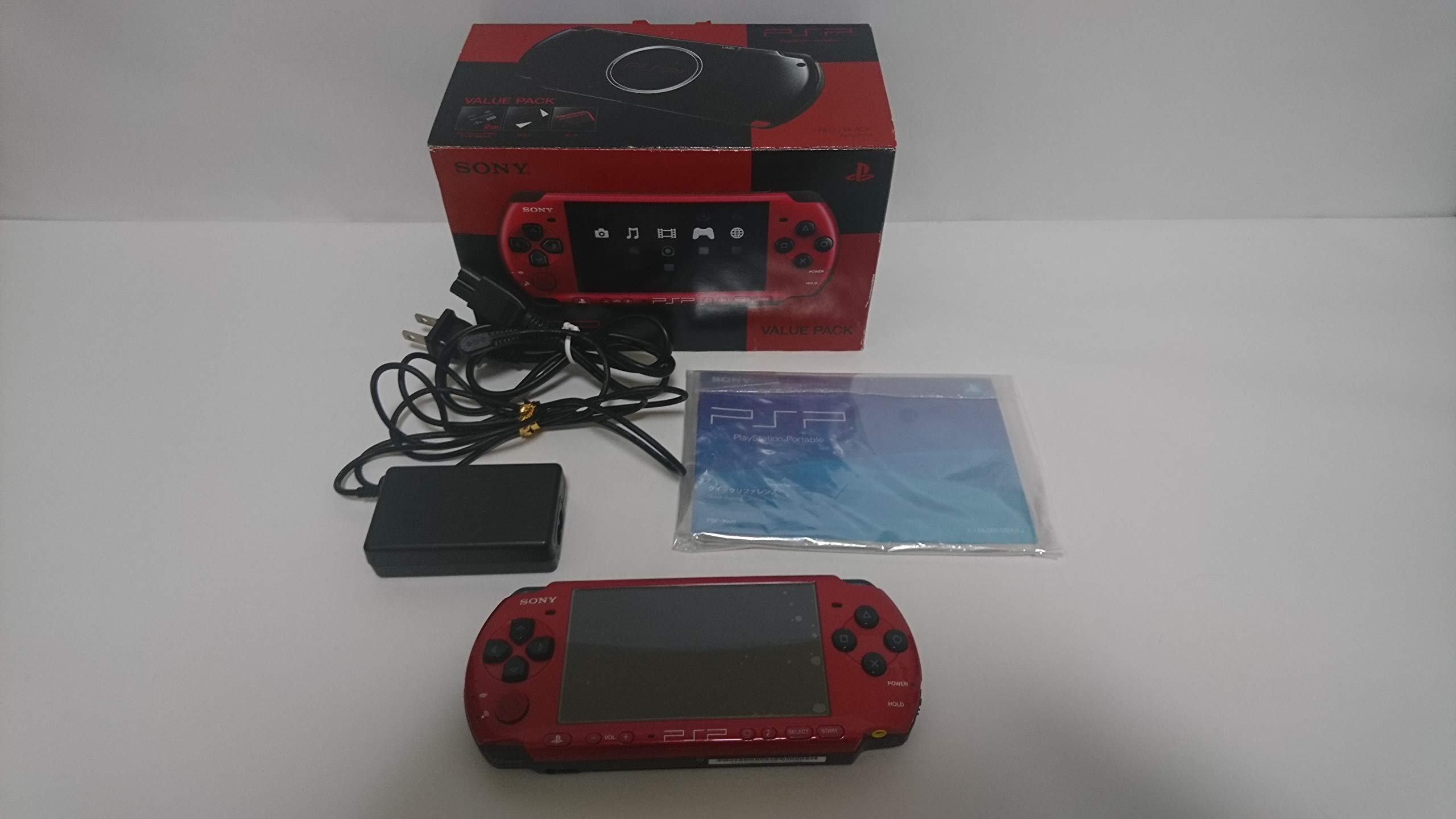 PSP 3000 赤×黒 (ケース、メモリースティック付き) PSP 3000 赤×黒