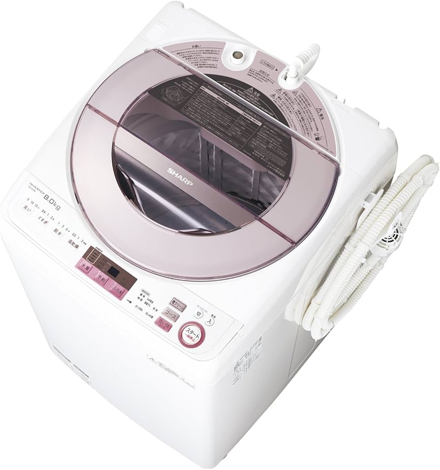 Amazon.co.jp: シャープ 全自動洗濯機 穴なし槽 8Kgタイプ ピンク ES