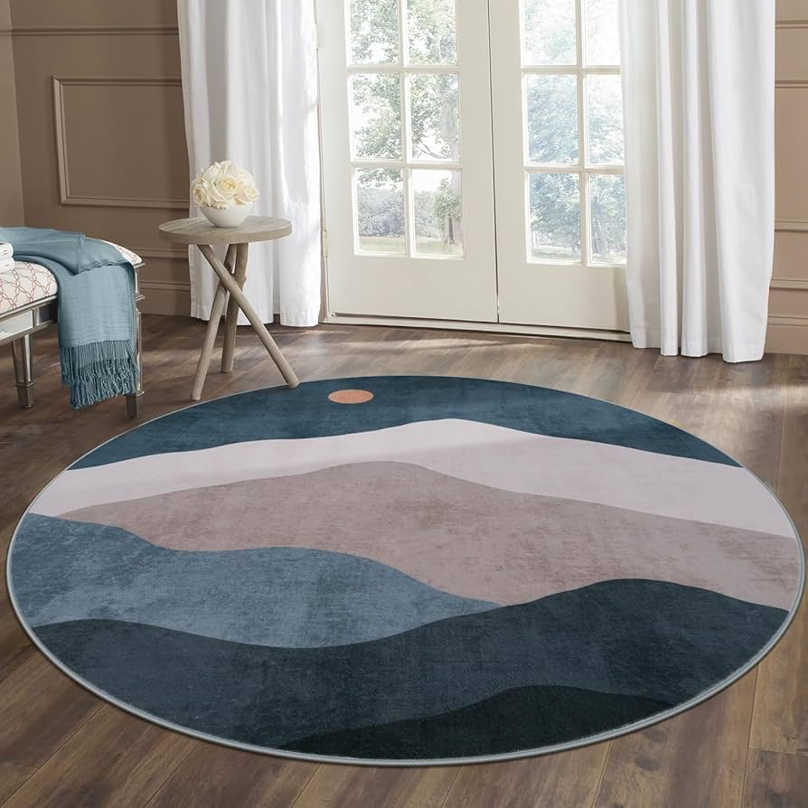 Amazon.com: Sungea 6ft Abstract Round Rugs for Bedroom,Soft