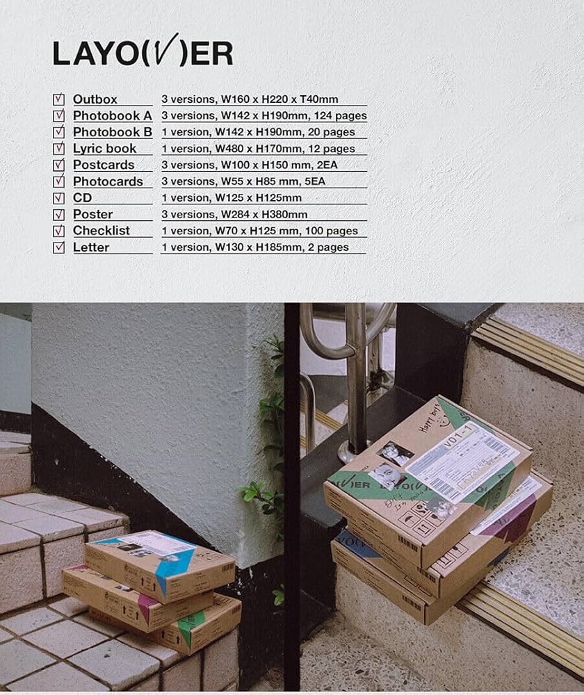 Amazon.com: BTS V [LAYOVER] Album ( VER.1 : GREEN / VER.2 : BLUE