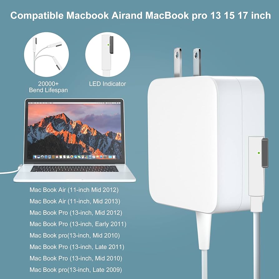 Amazon.com: Urabiu 60W Power Adapter Compatible with Mac Book Pro