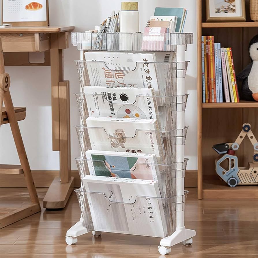 Amazon.co.jp: 本棚 デスク スリム マガジンラック ファイルラック