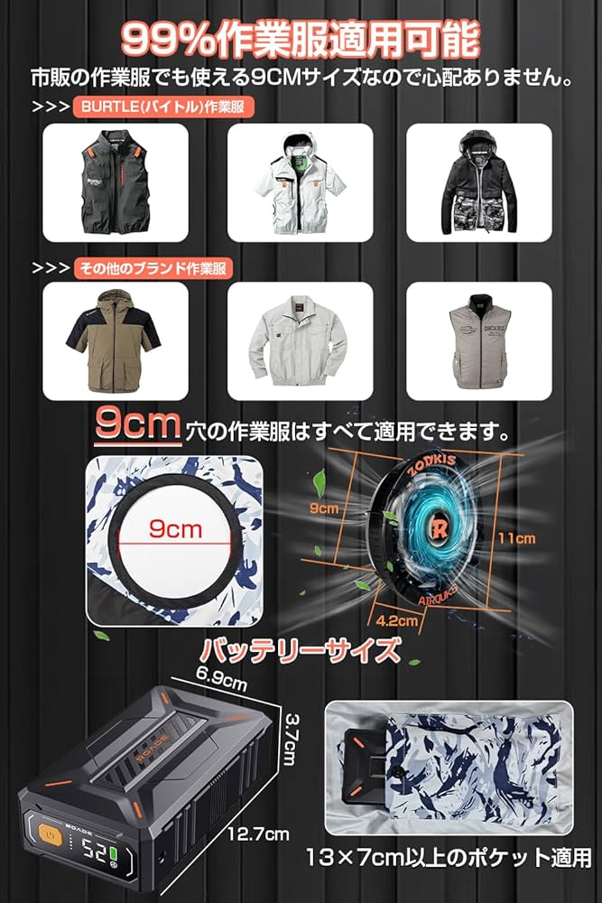 Amazon.co.jp: [meosos] 52Vファンバッテリーセット 40500mah