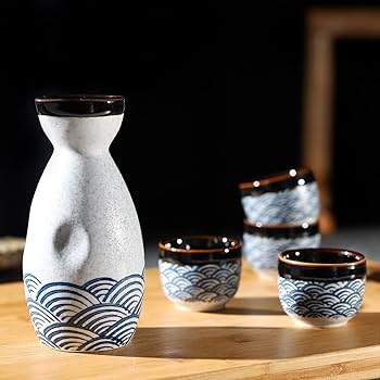 Amazon.com | Sake Set Ceramic Japanese Sake Set of 7 include 1
