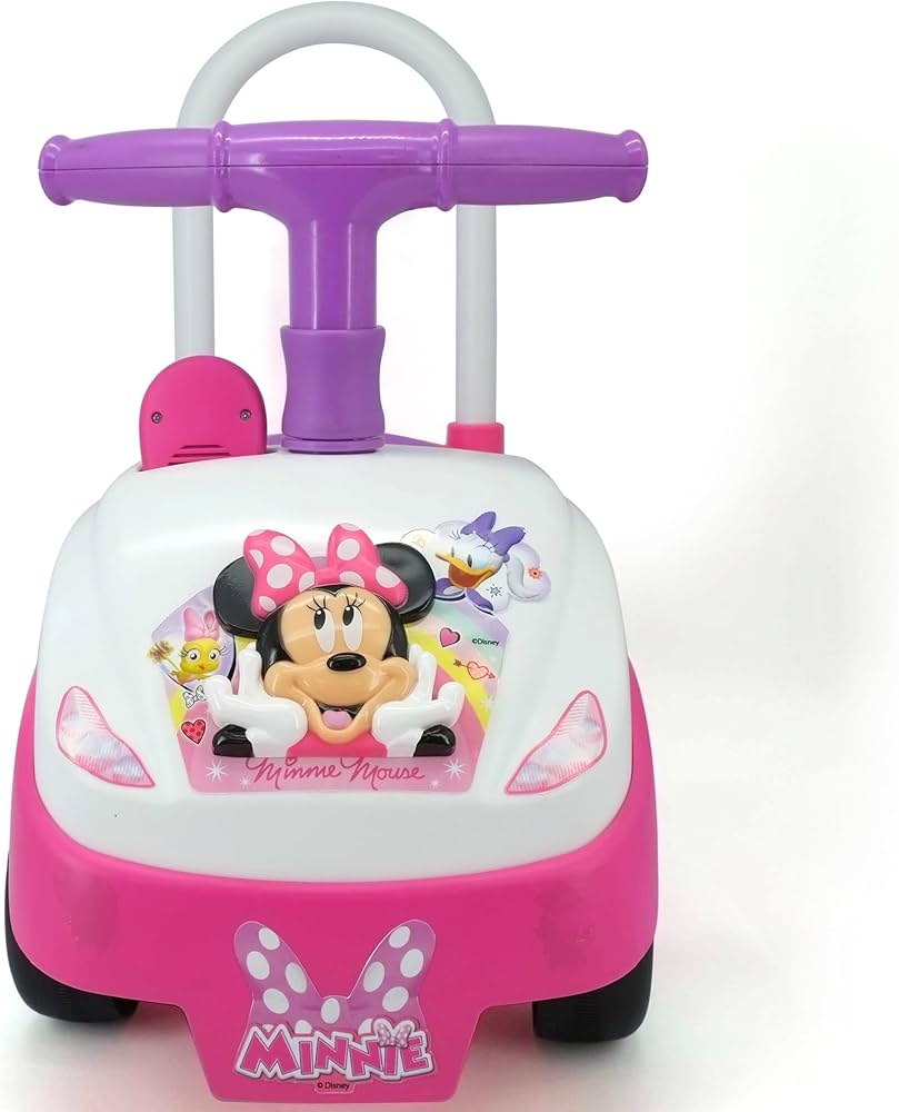 Amazon.com: Kiddieland Minnie Mouse Foldable Handle Ride-On, Foot