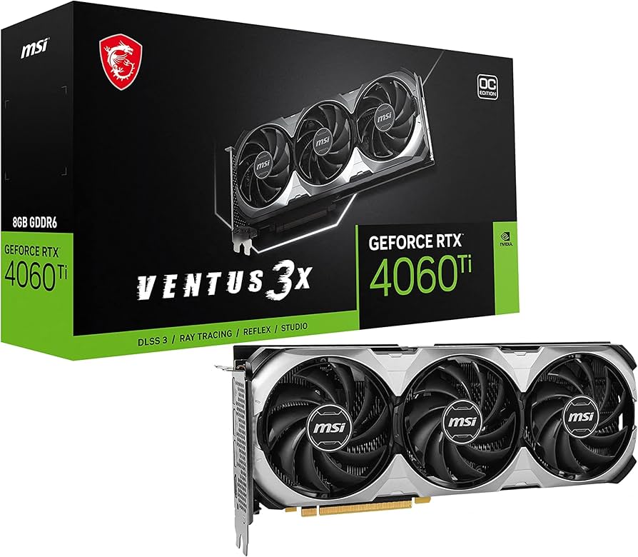Amazon.com: MSI GeForce RTX 4060 Ti Ventus 3X 8G OC (8GB GDDR6/PCI