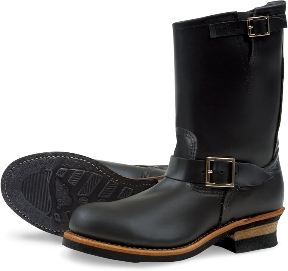 Amazon | [レッドウィング] エンジニアブーツ 2268 ブラッククロム