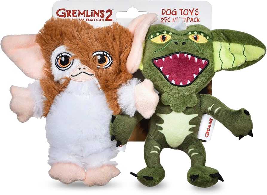 WARNER BROS Horror 2Pc Halloween Gremlins Plush Toys for Dogs