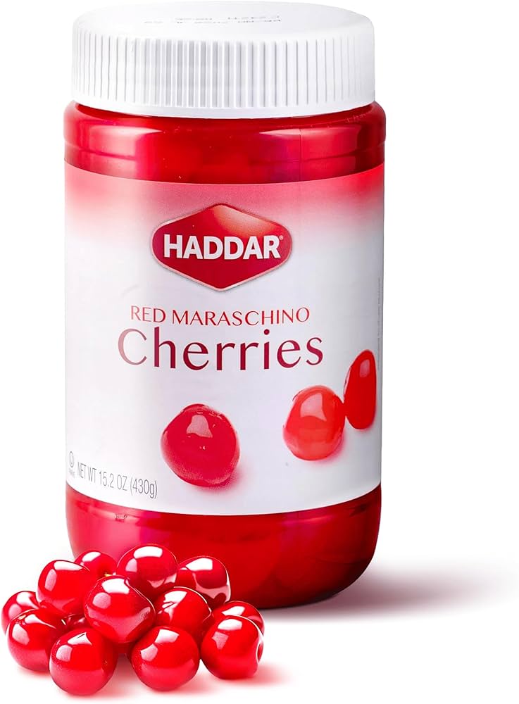 Amazon.com : Haddar Red Maraschino Cherries, 12.6 oz | Old