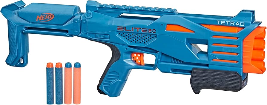 Amazon.co.jp: Nerf Elite 2.0 Tetrad QS-4ブラスター、ナーフエリート