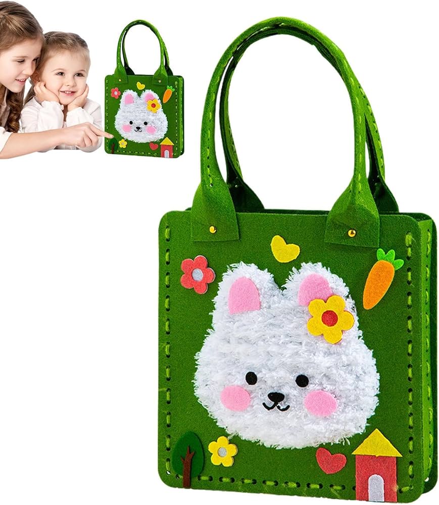 Amazon | 子供の手作りバッグ、カラフルな縫製キット、漫画のトート