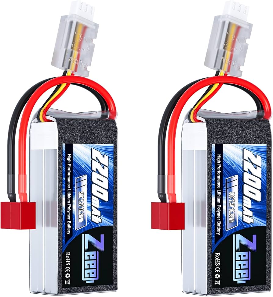 Amazon.co.jp: ゼエエ Zeee 7.4V 50C 2200mAh 2S 短いリポバッテリー T