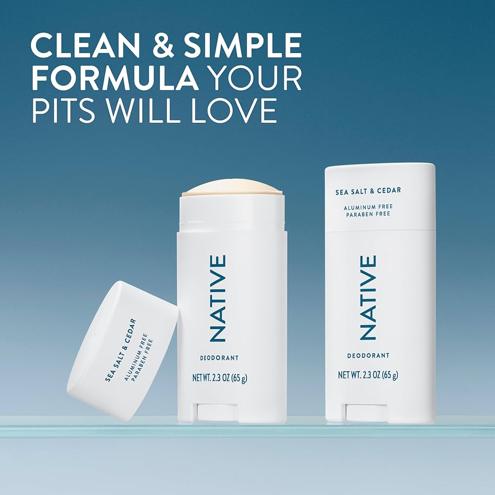 Amazon.com : Native Sea Salt & Cedar Twin Pack Deodorant Bundle 2