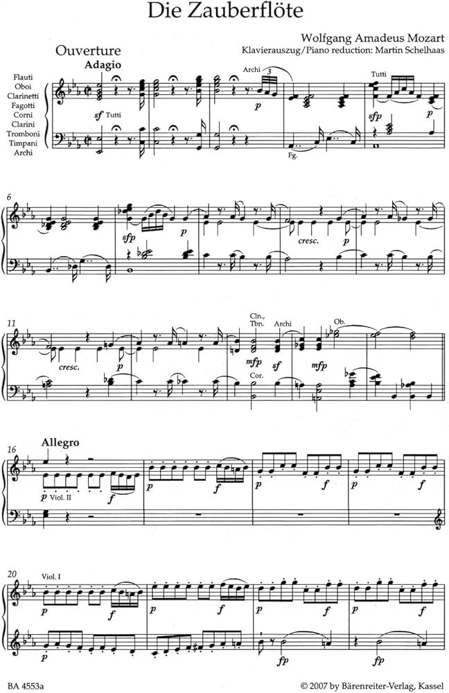 Amazon.co.jp: モーツァルト: オペラ 「魔笛」 KV 620(独語)/原典版