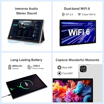 Amazon.com : ATMPC Tablet, 10 Inch Android 14 Tablets 12GB (4+8