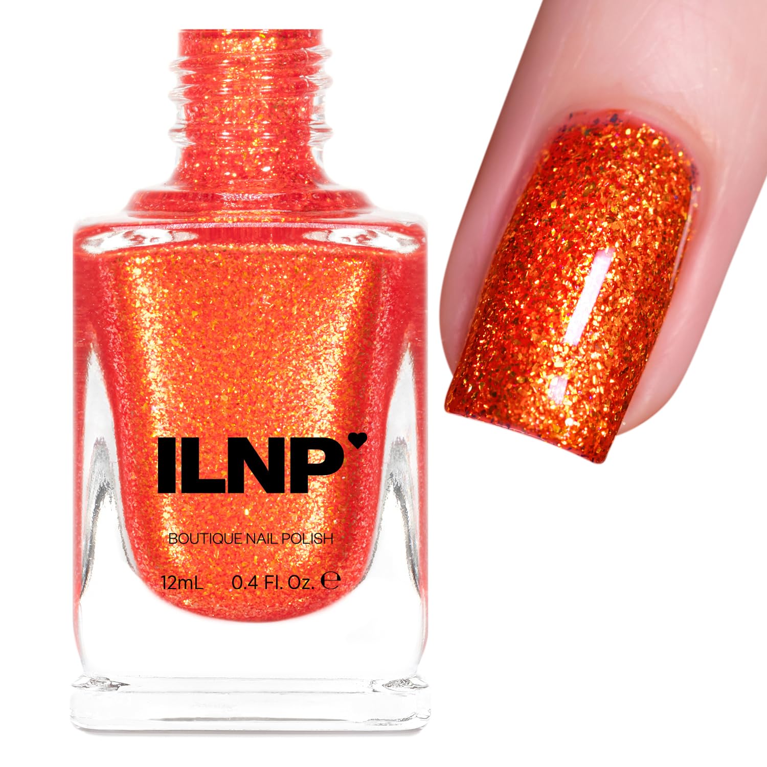 Amazon.com : ILNP Carved - Jack-O'-Lantern Orange Shimmer Nail