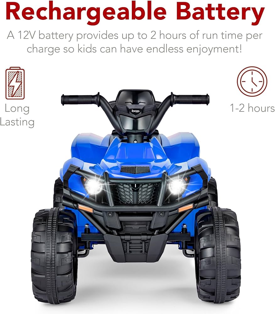 Amazon.com: Best Choice Products 12V Kids Ride-On Electric ATV, 4