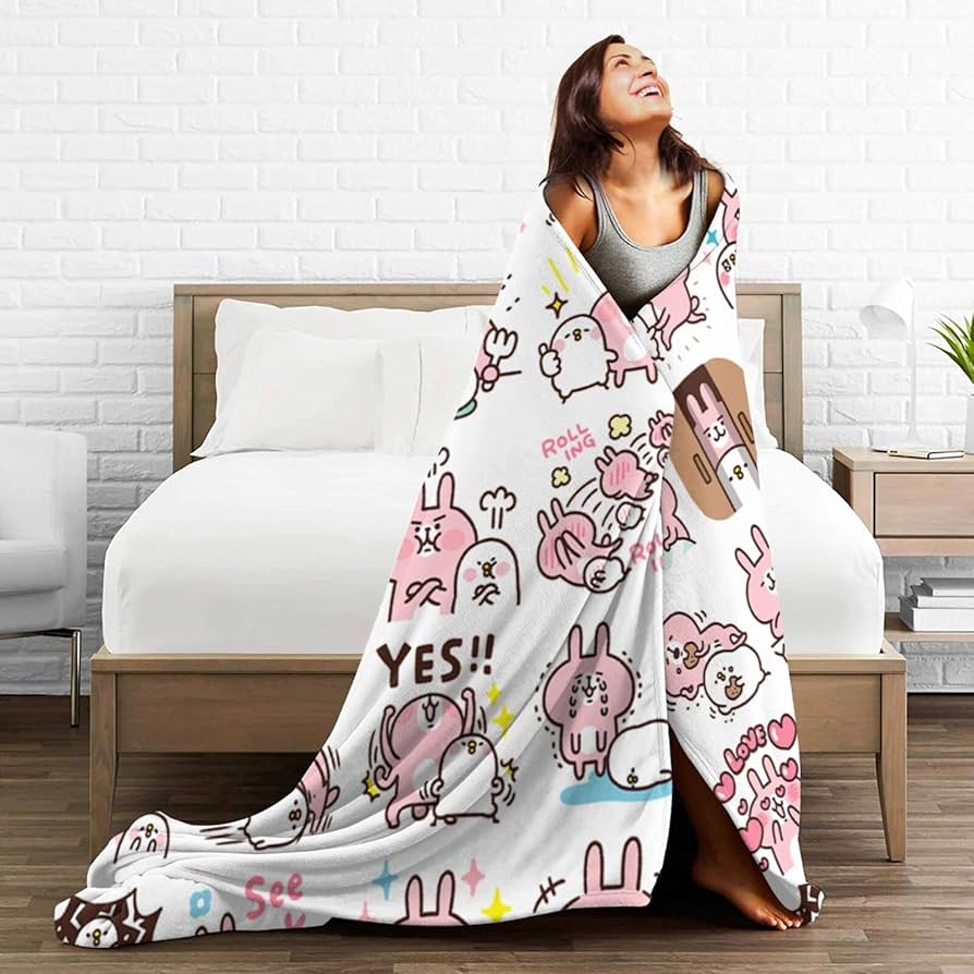 Amazon｜カナヘイの小動物 ブランケット フランネル柔らかいふわふわ