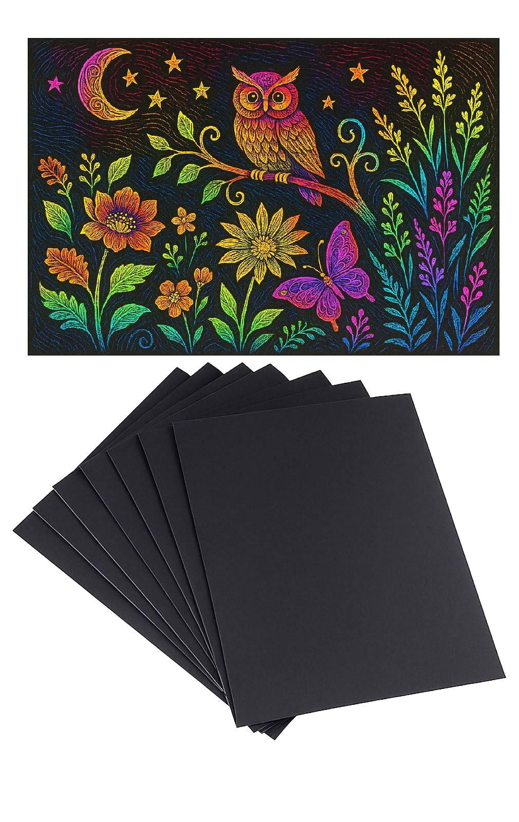 Amazon.co.jp: LuceLuce スクラッチアート 竹ペン付き スクラッチ