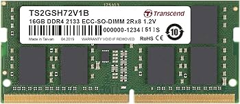 Transcend 16GB DDR4 2133 ECC SO-DIMM 2RX8 at Amazon.com