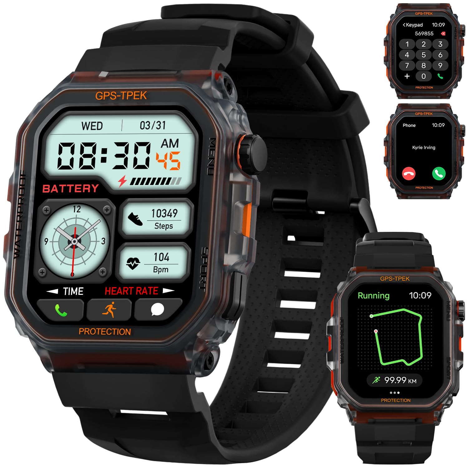 Amazon.com: XSCQ Military Smart Watch for Men (Answer/Make Calls