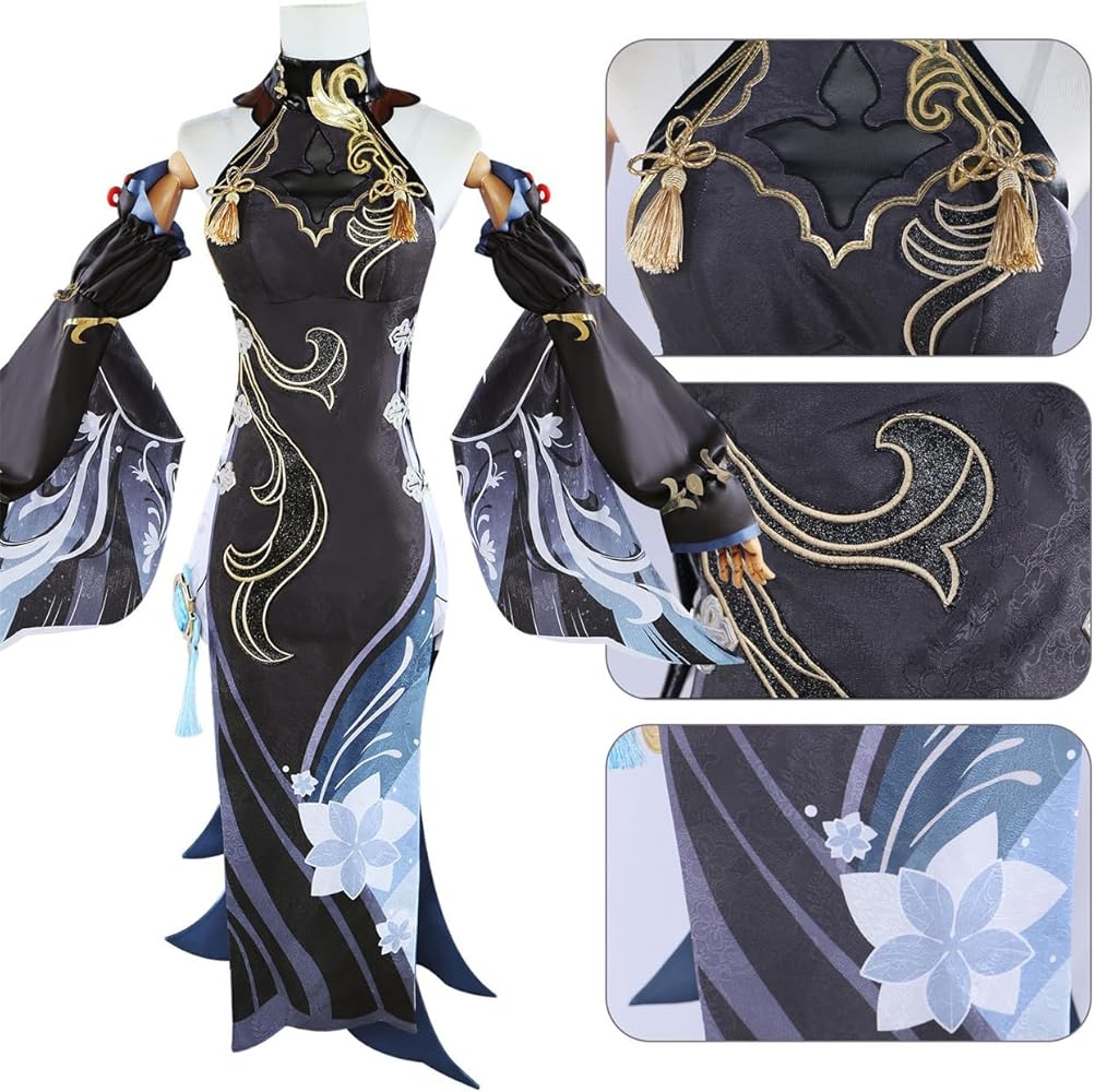Amazon.co.jp: [HUNIY] 原神 げんしん 申鶴 海灯節 冷花幽露 コスプレ