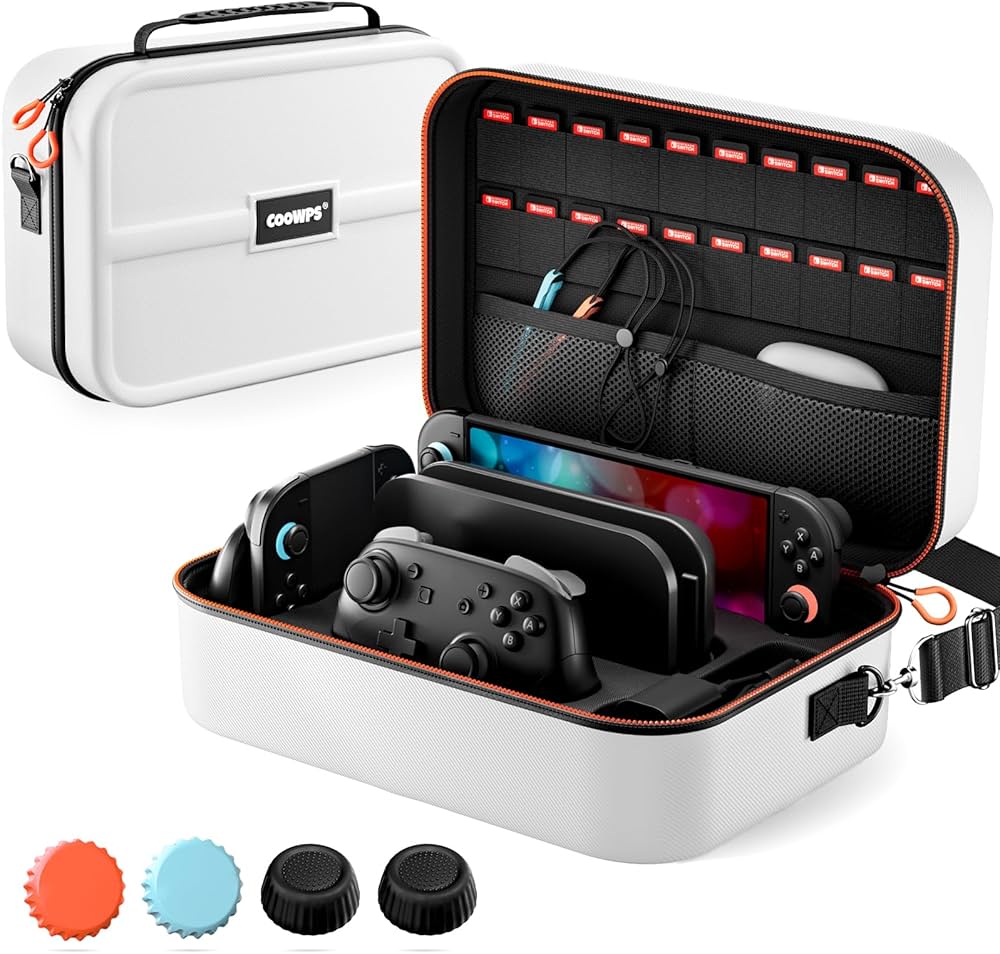 Amazon.com: COOWPS Switch 2 Carrying Case 2025, with 4Pcs Thumb