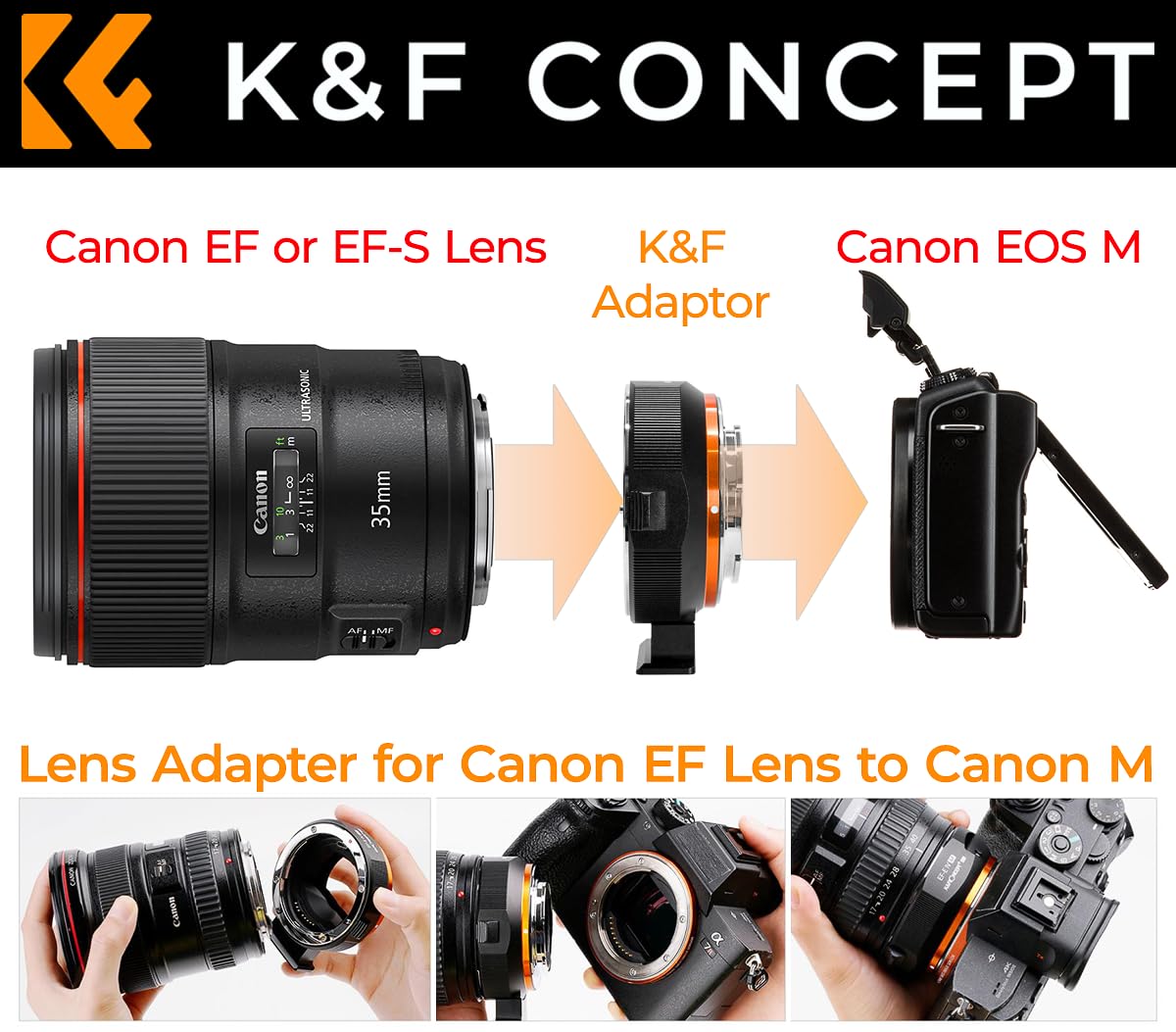 EF50mm F1.8 STM／K&F Concept 電子マウントアダプター Amazon.co.jp