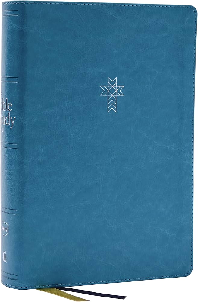 NKJV, The Bible Study Bible, Leathersoft, Turquoise, Comfort Print